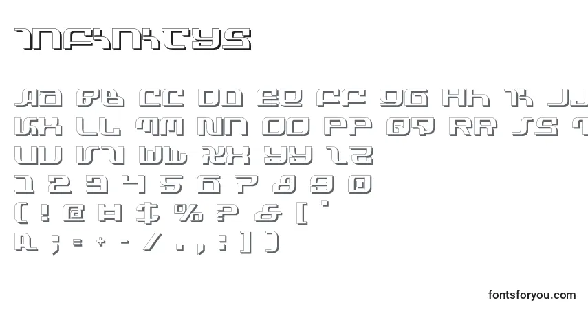 Czcionka Infinitys – alfabet, cyfry, specjalne znaki