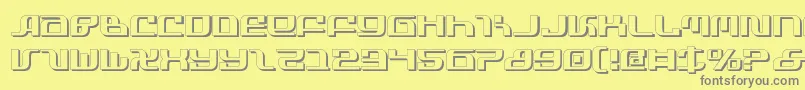 Fonte Infinitys – fontes cinzas em um fundo amarelo