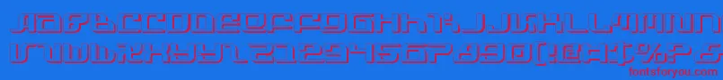 フォントInfinitys – 赤い文字の青い背景