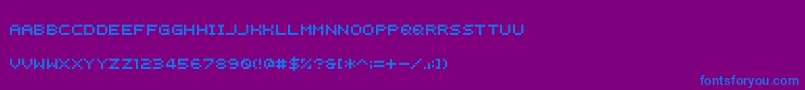 フォントInstructions – 紫色の背景に青い文字