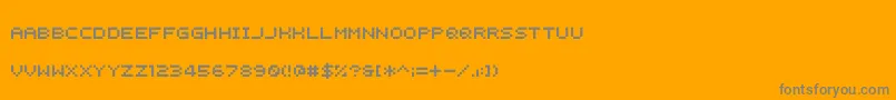 フォントInstructions – オレンジの背景に灰色の文字