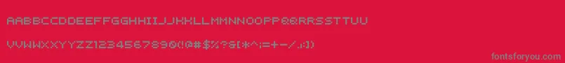 Instructions Font – Gray Fonts on Red Background