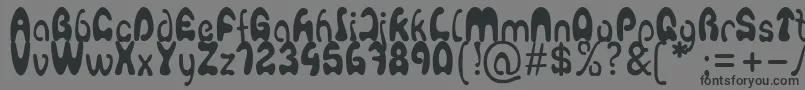 Agafont Font – Black Fonts on Gray Background