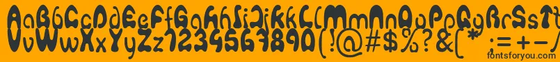 Agafont Font – Black Fonts on Orange Background