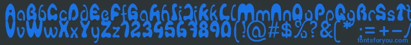 Agafont Font – Blue Fonts on Black Background