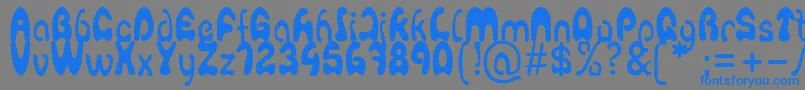Agafont-Schriftart – Blaue Schriften auf grauem Hintergrund