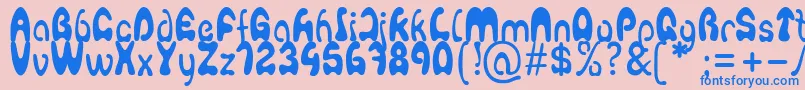 Agafont Font – Blue Fonts on Pink Background