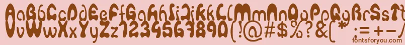 Agafont Font – Brown Fonts on Pink Background