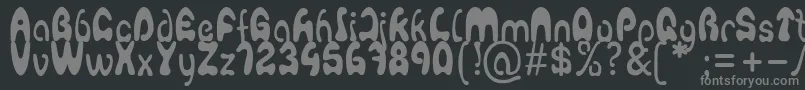 Agafont Font – Gray Fonts on Black Background