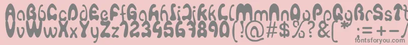 Agafont Font – Gray Fonts on Pink Background