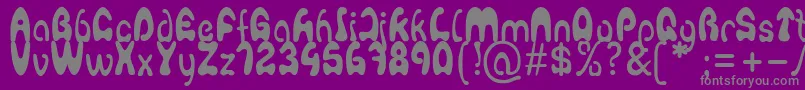 フォントAgafont – 紫の背景に灰色の文字