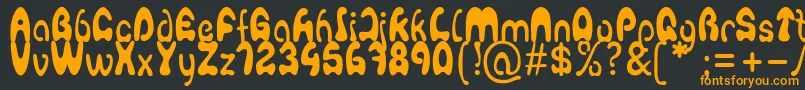 Agafont Font – Orange Fonts on Black Background