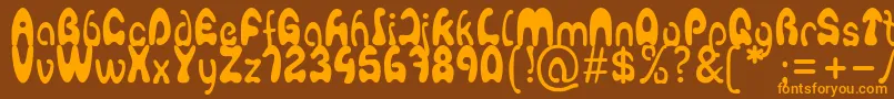 Agafont Font – Orange Fonts on Brown Background