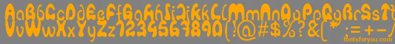Agafont Font – Orange Fonts on Gray Background