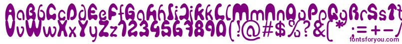 フォントAgafont – 白い背景に紫のフォント