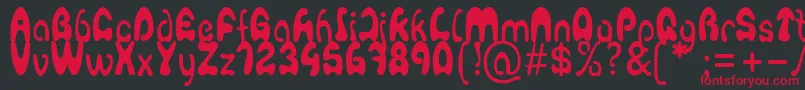 Agafont Font – Red Fonts on Black Background