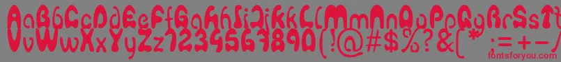 Agafont Font – Red Fonts on Gray Background