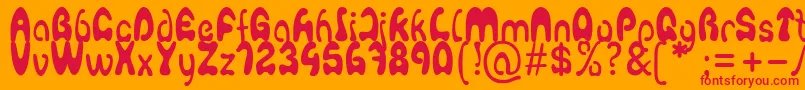 Agafont Font – Red Fonts on Orange Background