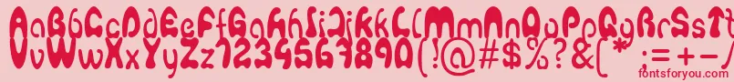 Agafont-Schriftart – Rote Schriften auf rosa Hintergrund