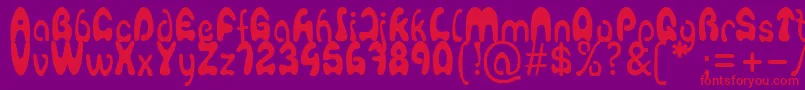 Agafont Font – Red Fonts on Purple Background