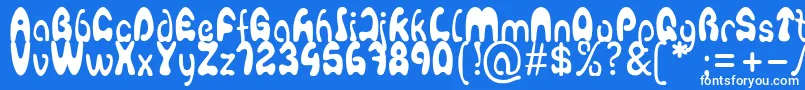 フォントAgafont – 青い背景に白い文字