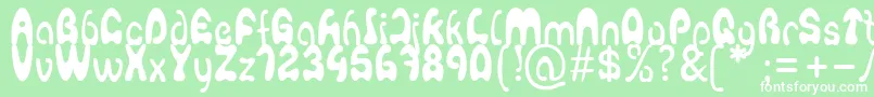 フォントAgafont – 緑の背景に白い文字