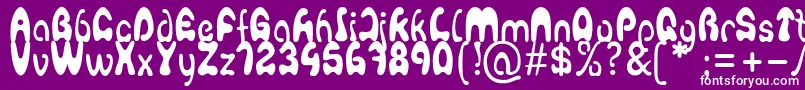 フォントAgafont – 紫の背景に白い文字