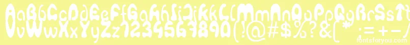 Agafont Font – White Fonts on Yellow Background