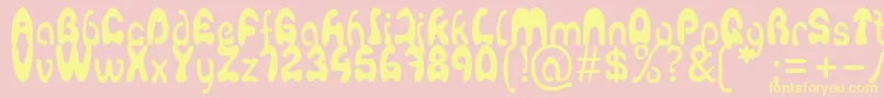 Agafont Font – Yellow Fonts on Pink Background