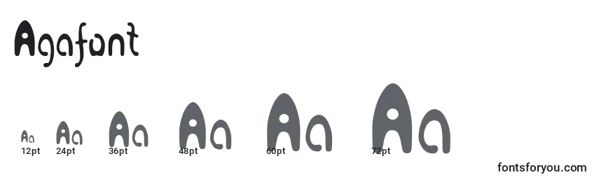 Размеры шрифта Agafont