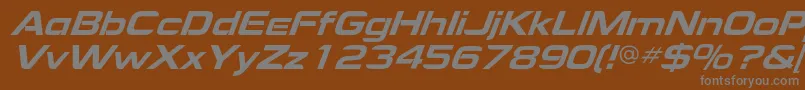 ManiaextendedcItalic Font – Gray Fonts on Brown Background