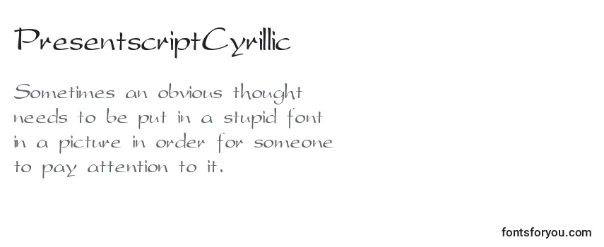 Schriftart PresentscriptCyrillic