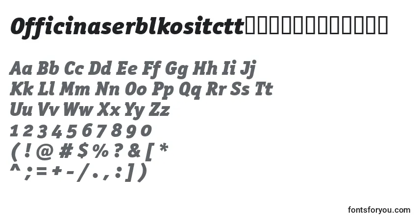 A fonte OfficinaserblkositcttРљСѓСЂСЃРёРІ – alfabeto, números, caracteres especiais