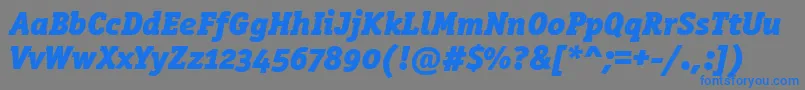 OfficinaserblkositcttРљСѓСЂСЃРёРІ Font – Blue Fonts on Gray Background