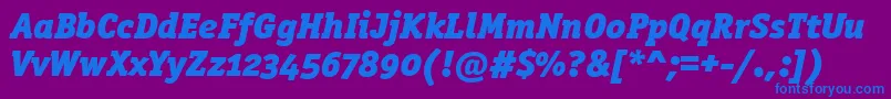 OfficinaserblkositcttРљСѓСЂСЃРёРІ Font – Blue Fonts on Purple Background