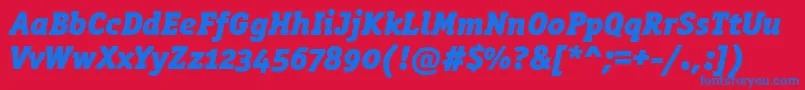 OfficinaserblkositcttРљСѓСЂСЃРёРІ Font – Blue Fonts on Red Background