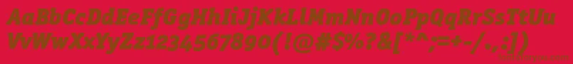 OfficinaserblkositcttРљСѓСЂСЃРёРІ Font – Brown Fonts on Red Background