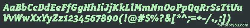 フォントOfficinaserblkositcttРљСѓСЂСЃРёРІ – 黒い背景に緑の文字