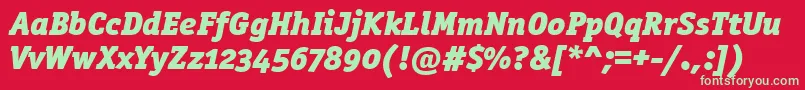 OfficinaserblkositcttРљСѓСЂСЃРёРІ Font – Green Fonts on Red Background