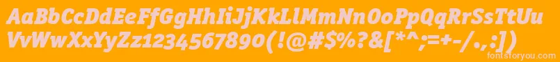 OfficinaserblkositcttРљСѓСЂСЃРёРІ Font – Pink Fonts on Orange Background