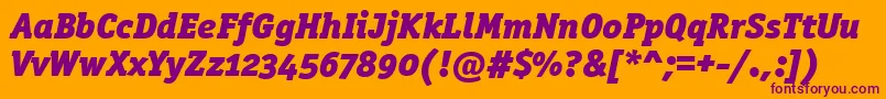 OfficinaserblkositcttРљСѓСЂСЃРёРІ Font – Purple Fonts on Orange Background