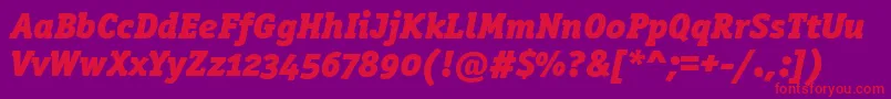 OfficinaserblkositcttРљСѓСЂСЃРёРІ Font – Red Fonts on Purple Background