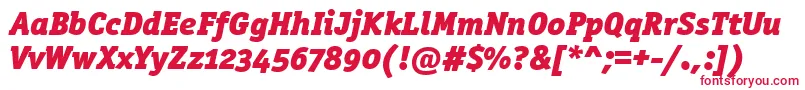 OfficinaserblkositcttРљСѓСЂСЃРёРІ Font – Red Fonts on White Background