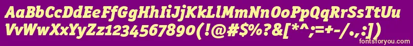 OfficinaserblkositcttРљСѓСЂСЃРёРІ Font – Yellow Fonts on Purple Background