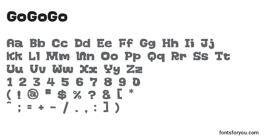 GoGoGoフォント–アルファベット、数字、特殊文字