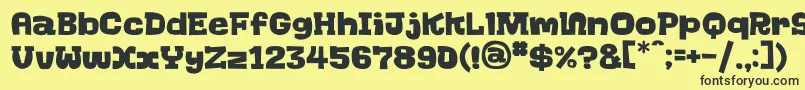 GoGoGo Font – Black Fonts on Yellow Background