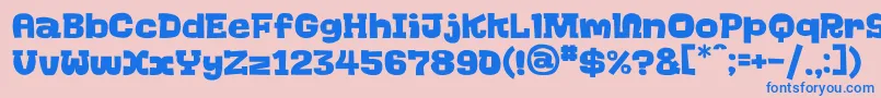 GoGoGo Font – Blue Fonts on Pink Background