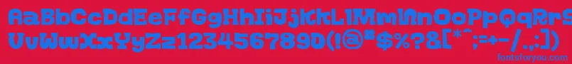 GoGoGo Font – Blue Fonts on Red Background