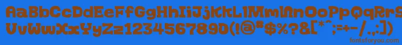 GoGoGo Font – Brown Fonts on Blue Background