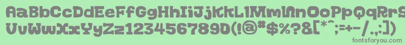 GoGoGo Font – Gray Fonts on Green Background
